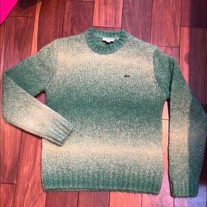 Lacoste Green Crewneck Sweater with Cozy Knit